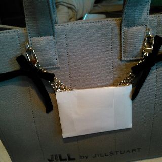 ジルバイジルスチュアート(JILL by JILLSTUART)のジュエルリボントートグレーなんあり新品未使用(トートバッグ)