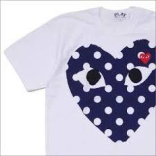 コムデギャルソン(COMME des GARCONS)のメンズ L プレイコムデギャルソン PLAY Tシャツ  ドット ハート (Tシャツ/カットソー(半袖/袖なし))