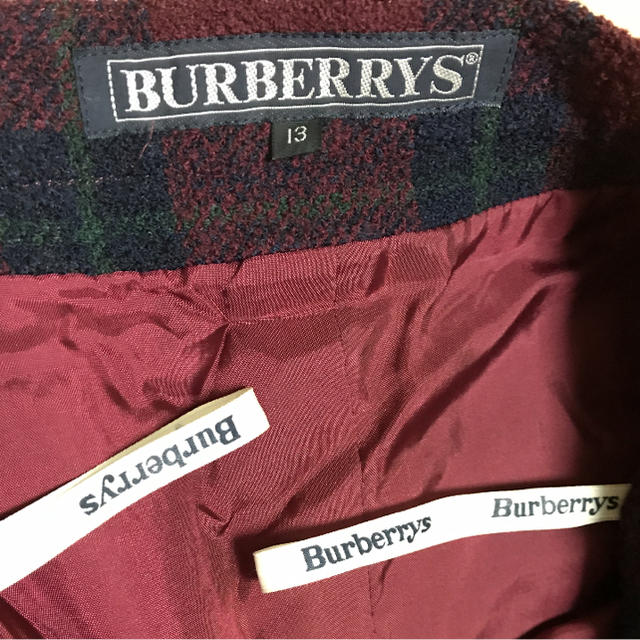 BURBERRY(バーバリー)のバーバリー 赤 チェック タイト ロングスカート ミディ丈 レディースのスカート(ロングスカート)の商品写真