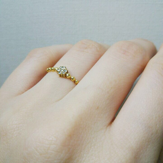 Jewelry box☆様専用★ 指を美しく魅せる★18Kダイヤリング(リング(指輪))