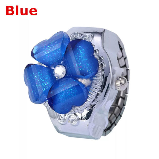 新品 指時計 ブルー  finger watch ring watch レディースのアクセサリー(リング(指輪))の商品写真