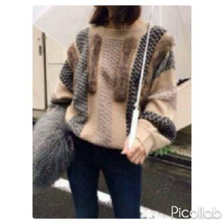 アメリヴィンテージ(Ameri VINTAGE)のhaise様専用 Ameri COMBINATION FUR KNIT TOP (ニット/セーター)