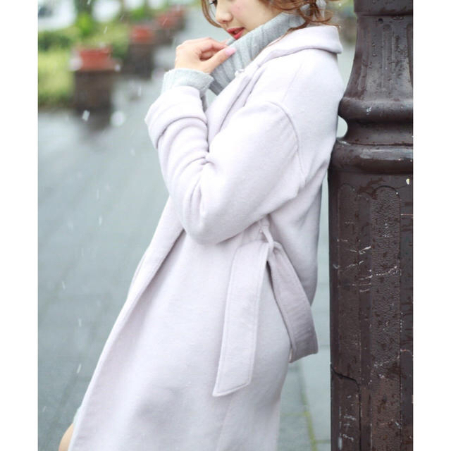 MERCURYDUO(マーキュリーデュオ)のピンク ガウンコート  レディースのジャケット/アウター(ガウンコート)の商品写真