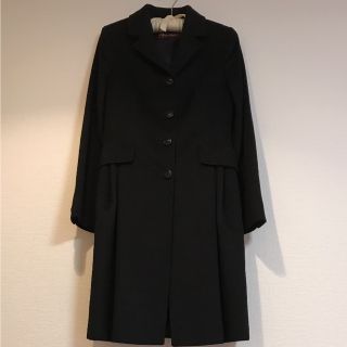 マックスマーラ(Max Mara)の【新品】マックスマーラ 黒 ウール コート(ロングコート)