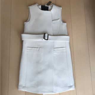 ジェイクルー(J.Crew)の【新品】J.Crew ジレ コート 白(ロングコート)