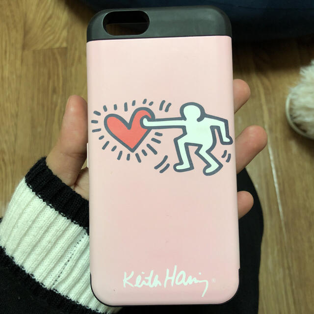 Keith Iphone6 ケース Keithharing ミラー 定期入れ付きの通販 By ななは キースならラクマ