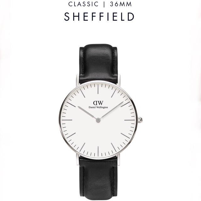 Daniel Wellington(ダニエルウェリントン)の【ダニエルウェリントン】腕時計  シュフィールド ホワイト 36mm メンズの時計(腕時計(アナログ))の商品写真