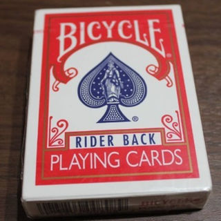 バイシクル ライダーバック プレイングカード オハイオ製 赤色 ブルーシール(トランプ/UNO)