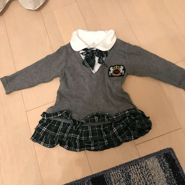 制服風  ワンピース キッズ/ベビー/マタニティのキッズ服女の子用(90cm~)(ワンピース)の商品写真