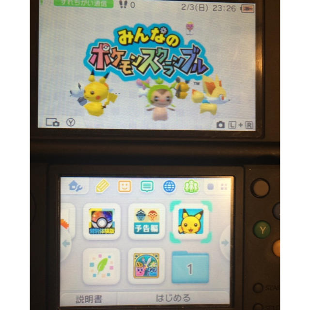 携帯用ゲーム機本体☆送料無料☆new ニンテンドー3DS 黒 みんなのポケモンスクランブル 本体