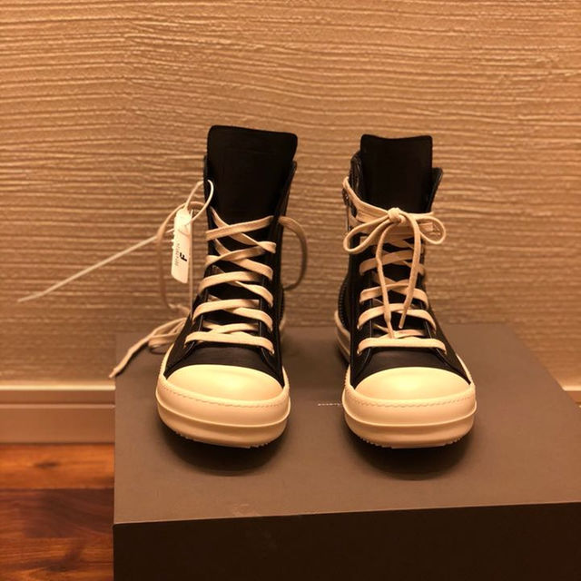 信頼 RICK OWENS リックオウエンス ラモーンズレザースニーカー 40