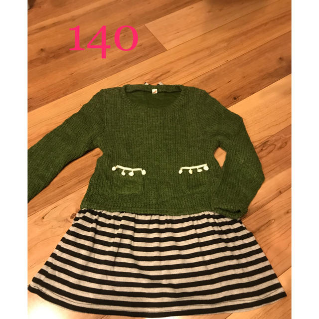 ニットワンピ キッズ/ベビー/マタニティのキッズ服女の子用(90cm~)(ワンピース)の商品写真