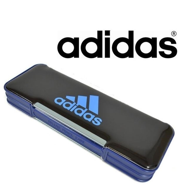 adidas(アディダス)の三菱鉛筆 アディダス 箱型筆入 黒青 P-1505BT-3 スポーツ/アウトドアのサッカー/フットサル(その他)の商品写真