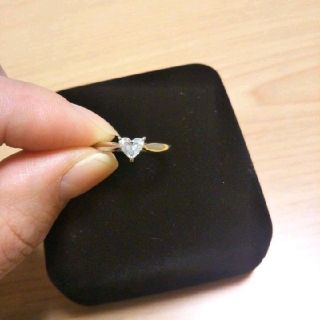 口紅ピンク様専用 0.348ct ハート ダイヤ pt900 リング 鑑定書つき(リング(指輪))