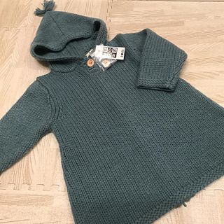 ボンポワン(Bonpoint)のボントン 17AW 小人ウールコート adora blue 12m 新品(ジャケット/コート)