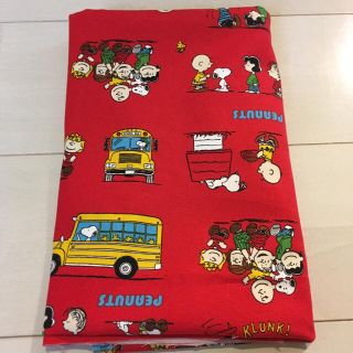 スヌーピー(SNOOPY)のスヌーピー 生地 レトロ バス柄(生地/糸)