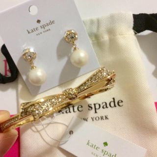 ケイトスペードニューヨーク(kate spade new york)のhrhn様専用  Kate spade パールピアスとバングルセット(ピアス)