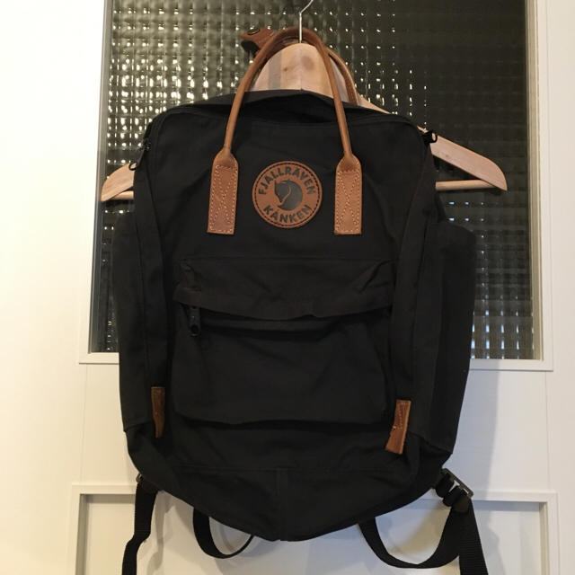 FJALLRAVENカンケンバッグNO.2 黒 本革