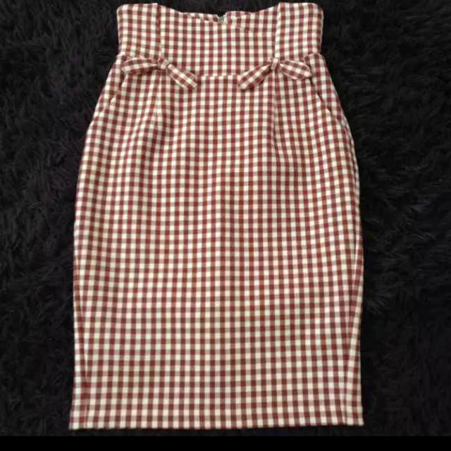 SNIDEL(スナイデル)のスナイデル リボン ハイウエストタイトスカート レディースのスカート(ひざ丈スカート)の商品写真