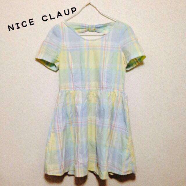 one after another NICE CLAUP(ワンアフターアナザーナイスクラップ)のNICE CLAUP＊チェックワンピース レディースのワンピース(ひざ丈ワンピース)の商品写真