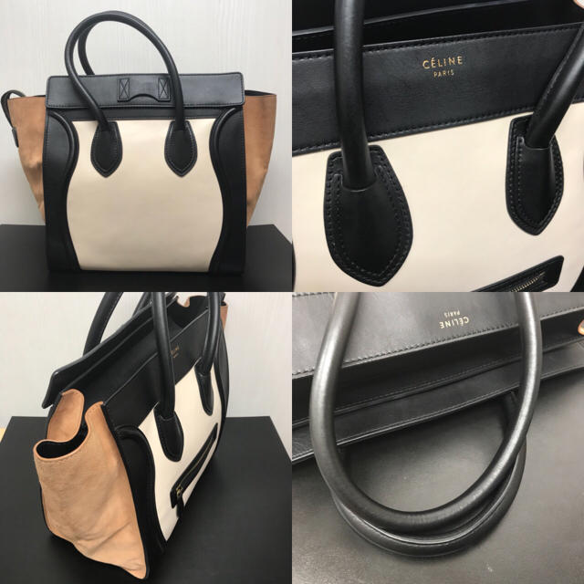 celine(セリーヌ)の専用 セリーヌ  ラゲージ ミニショッパー トリコロール レディースのバッグ(ハンドバッグ)の商品写真