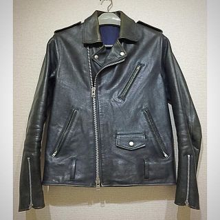 シックス(sixe)の最値下げ！sixeダブルライダース 深青(ライダースジャケット)