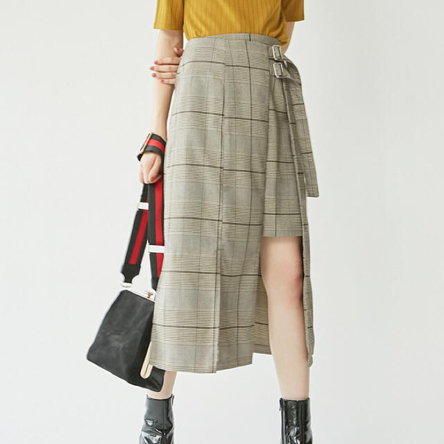 MURUA(ムルーア)のmurua ラップレイヤードスカート レディースのスカート(ひざ丈スカート)の商品写真