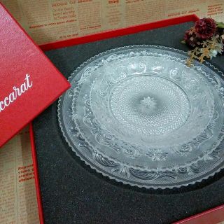 バカラ(Baccarat)のバカラ アラベスク 皿 3枚セット プレート 飾り皿 新品未使用(食器)