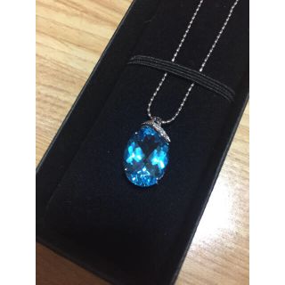 K18WGブルートパーズダイヤモンドネックレス11.0ct 未使用(ネックレス)