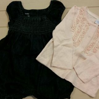 ベビーギャップ(babyGAP)のbaby Gap♡デニムのロンパース&カーディガン(その他)