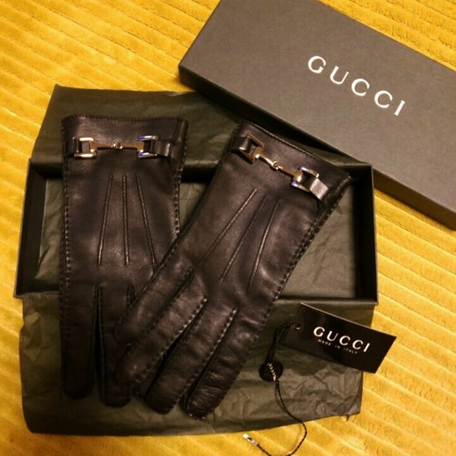 お値下げしました!GUCCI☆レザー手袋 レディース レディース
