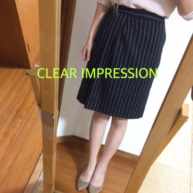 CLEAR IMPRESSION(クリアインプレッション)のCLEAR IMPRESSION✨ストライプスカート レディースのスカート(ひざ丈スカート)の商品写真