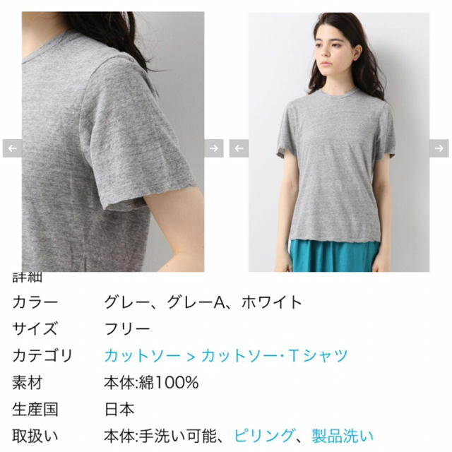 Plage(プラージュ)のplage 40/天竺Tシャツ(未使用) レディースのトップス(Tシャツ(半袖/袖なし))の商品写真