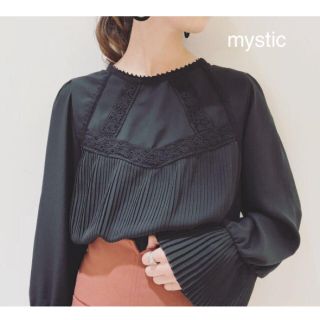 ミスティック(mystic)の新品❁﻿ミスティック レース切替プリーツブラウス(シャツ/ブラウス(長袖/七分))