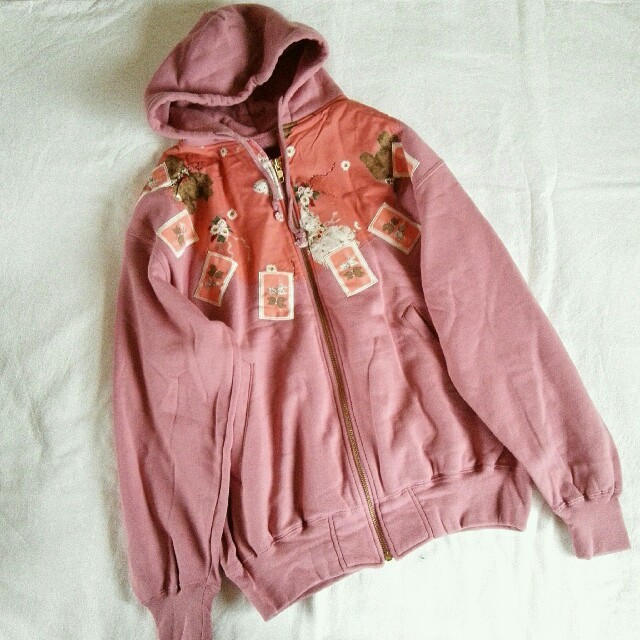 vintage♡pink house風パーカー