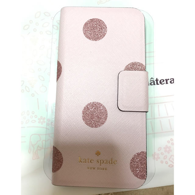 ケイトスペード iPhone7 スマホケース ピンク ドッド