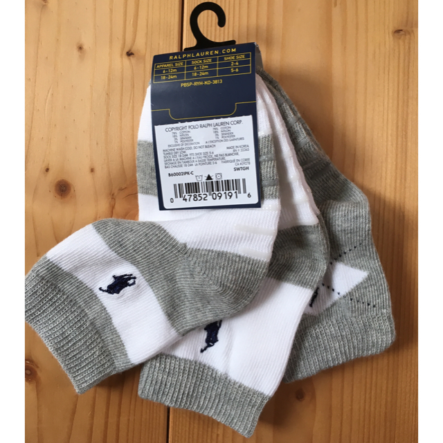 Ralph Lauren(ラルフローレン)のポロラルフローレン 新品 子供用 靴下 3足セット キッズ/ベビー/マタニティのこども用ファッション小物(その他)の商品写真