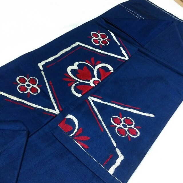アンティーク　名古屋帯　濃紺 レディースの水着/浴衣(帯)の商品写真