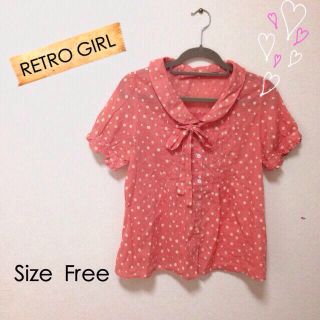 レトロガール(RETRO GIRL)のRETRO GIRL ドットブラウス(シャツ/ブラウス(半袖/袖なし))