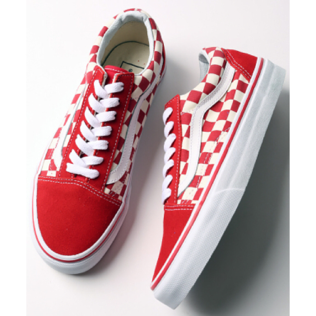 VANS(ヴァンズ)の専用 vans old skool primary check red メンズの靴/シューズ(スニーカー)の商品写真