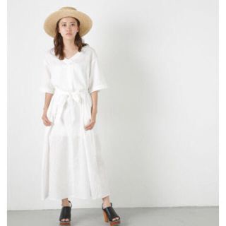 マウジー(moussy)の新品♡リネンロングフレアワンピース(ロングワンピース/マキシワンピース)