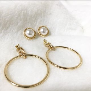 エイミーイストワール(eimy istoire)の2wayフープパール大ぶりピアス♡(ピアス)