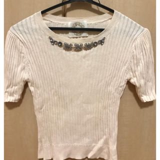 プロポーションボディドレッシング(PROPORTION BODY DRESSING)のPROPORTION BODYDRESSING ビジュー付トップス(カットソー(半袖/袖なし))