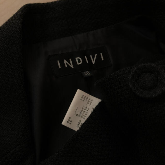 INDIVI(インディヴィ)の美品◆インディヴィINDIVI◆冬美人系ジャケット◆黒 レディースのジャケット/アウター(テーラードジャケット)の商品写真