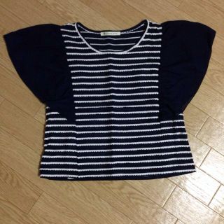 マジェスティックレゴン(MAJESTIC LEGON)の田中里奈着用♡レースボーダー(Tシャツ(半袖/袖なし))