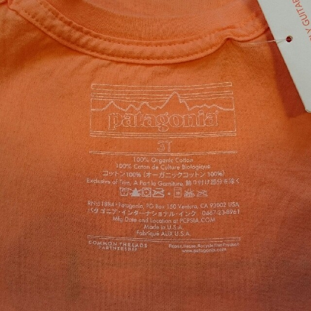 patagonia(パタゴニア)の専用！新品 パタゴニア オーガニックコットン Tシャツ 3T キッズ/ベビー/マタニティのキッズ服男の子用(90cm~)(Tシャツ/カットソー)の商品写真