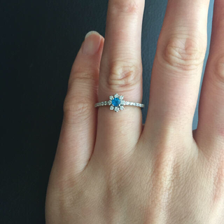 ブルーアパタイト+ダイヤモンド リング(リング(指輪))