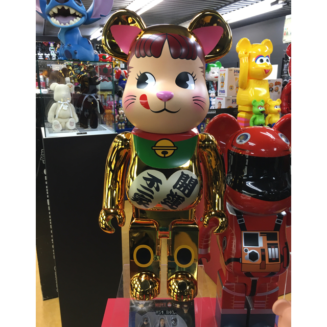 MEDICOM TOY - BE@RBRICK 招き猫ペコちゃん金メッキ 1000％ ベアブリック 不二家の通販 by LSくん's shop