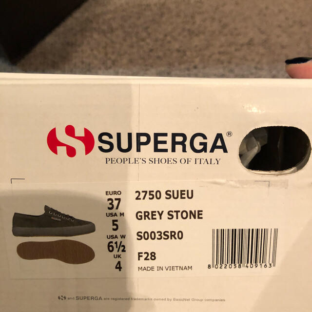 SUPERGA(スペルガ)のスペルガ グレー スエード  未使用 レディースの靴/シューズ(スニーカー)の商品写真