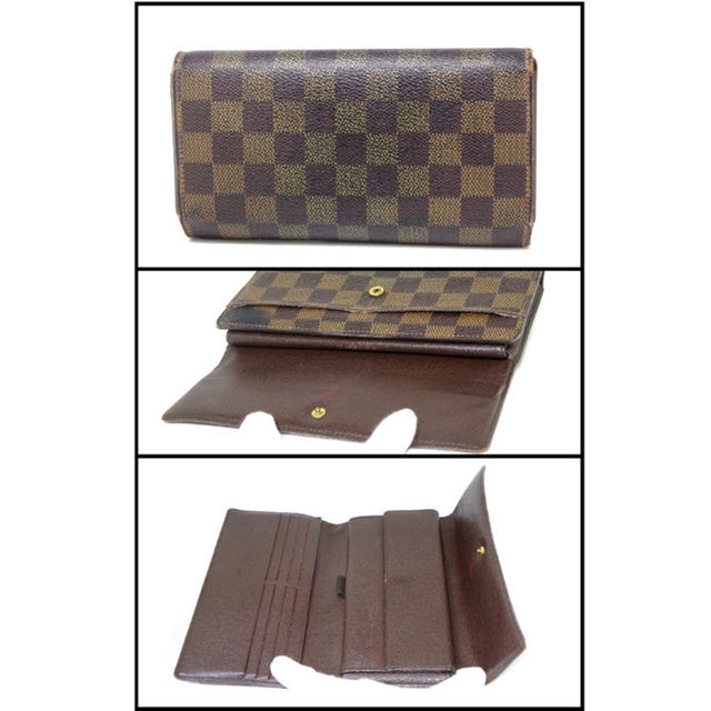 LOUIS VUITTON(ルイヴィトン)の★ルイヴィトン ダミエ インターナショナル 三つ折り長財布★カード10 レディースのファッション小物(財布)の商品写真